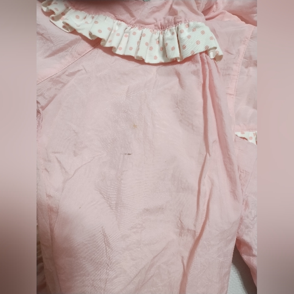 Pink Kids Jacket with Ruffle Details - Picture 5 of 10